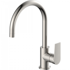 Vitruvius Rubicon Single lever kitchen mixer with high swivel spout Brushed Nickel